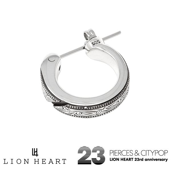 超格安一点 [LH] 片耳用 1点売り HEART LION 01EA0961SE シティポップ/シルバー925 TYPE“E” フープ クロッシング ピアス CITYPOP ライオンハート 誕生日 送料無料 メンズ ピアス ギフト包装(無料):紙袋にリボン