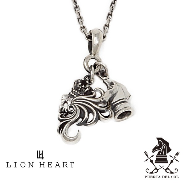 ライオンハート × プエルタ デル ソル 2チャームコラボネックレス/ミディアムハウル 01NE1231SV LION HEART × PUERTA  DEL SOL シルバー ネックレス