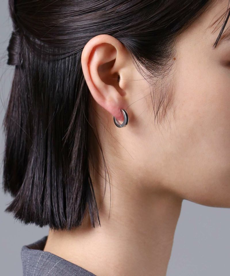 LION HEART（ライオンハート） LH-1 ラインフープピアス シルバーx