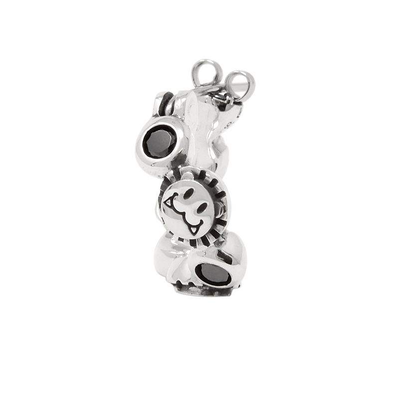 LION HEART（ライオンハート） LEO シャープフープピアス ブラック