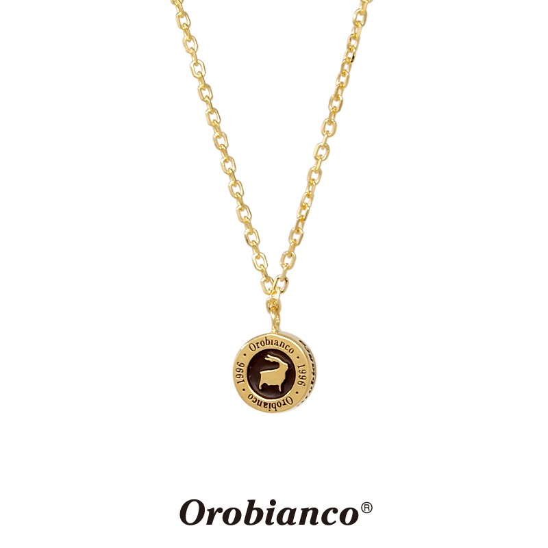 オロビアンコ ネックレス OREN018BKG (ゴールド×ブラック) シルバー925 