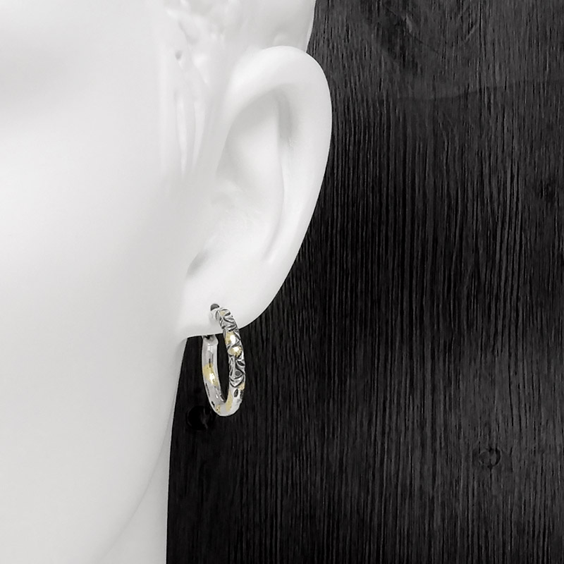 vivify　ビビファイ　フープピアス　シルバーピアス　925×金鑞　アラベスク vfp149-m2.jpg