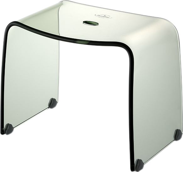 リス 風呂椅子 フランクタイム クリアグレー バスチェアーM 高さ 25cm