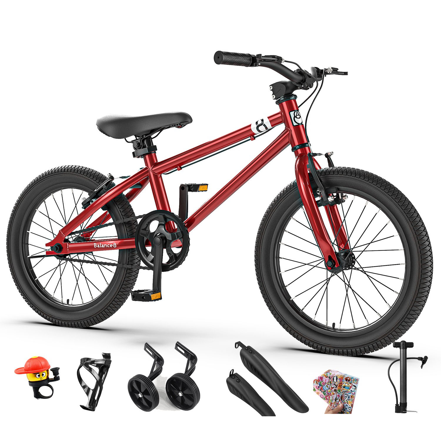 子供用自転車 BMX 自転車 16インチ/20インチ マウンテンバイク クロスバイク 幼児自転車 キッズバイク初心者に最適 高炭素鋼フレーム  前後V字型リアブレーキ80％