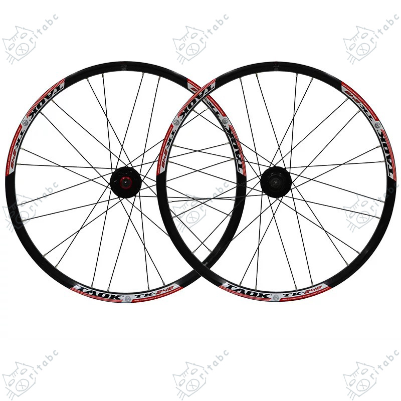 MTB 24インチ リア•ホイール ＋ 24インチタイヤ2本セット 自転車ホイール 24インチ 超軽量 BMX自転車ホイールセット 24穴