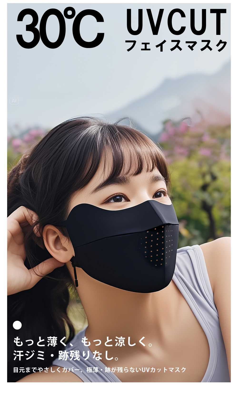 フェイスマスク フェイスカバー 洗えるマスク uvカット マスク 日よけ 紫外線対策  通気性 涼しい アウトドア 夏 シシベラマスク cicibella 爆買 | CICIBELLA | 03