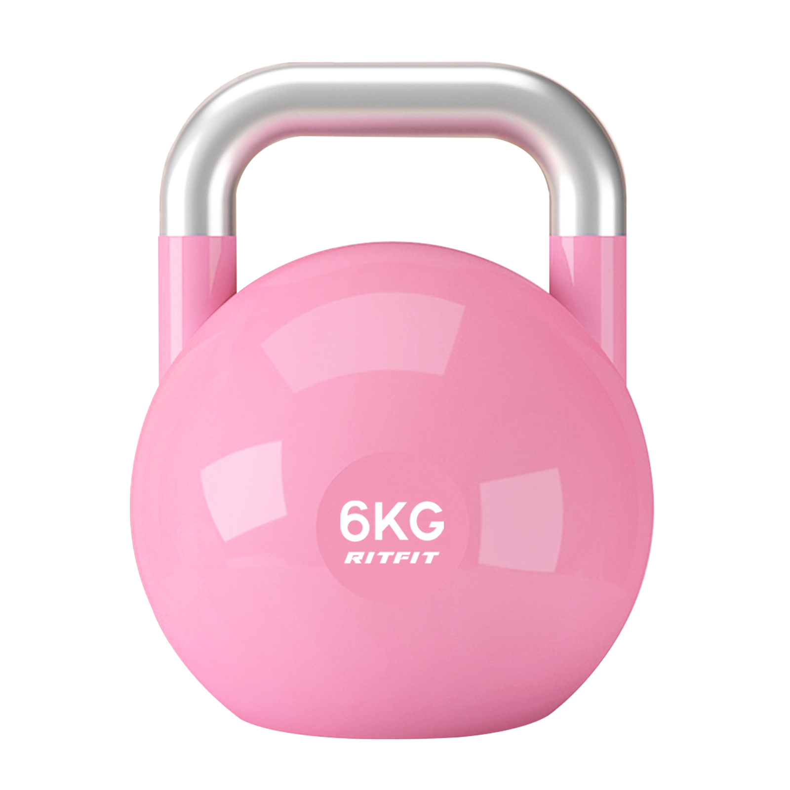 RITFIT ケトルベル ピンク色 6KG カラービニールコーティング 頑丈耐用 有酸素運動 背筋 上腕二頭筋 体幹強化 女性 筋トレ｜ritfit｜02