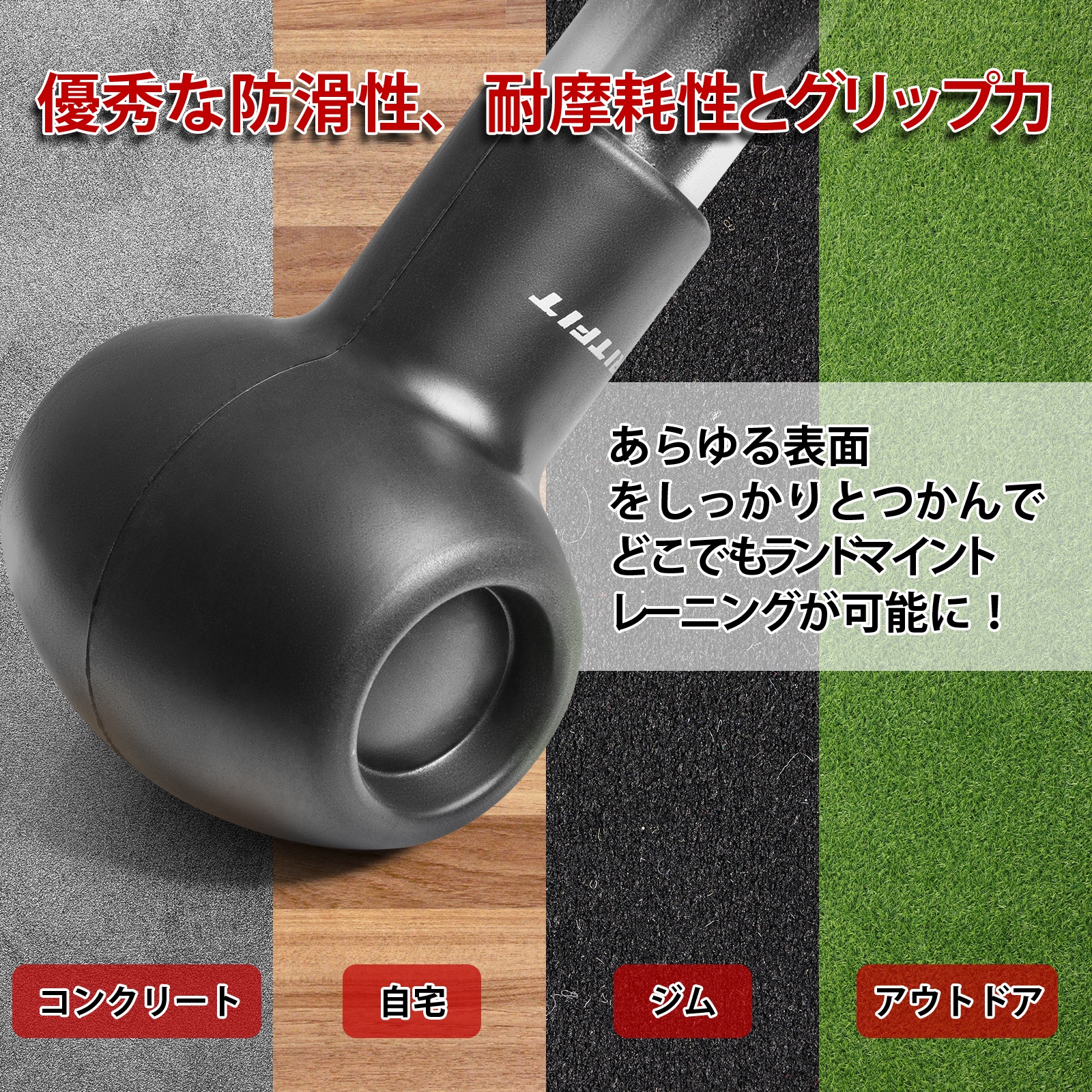 RITFIT ランドマインアタッチメント バーベルカバー ゴム製 T型PUランドマインカバー 地雷 Tバーロウ バーベルアタッチメント バーベルランドマインベース | RITFIT | 05