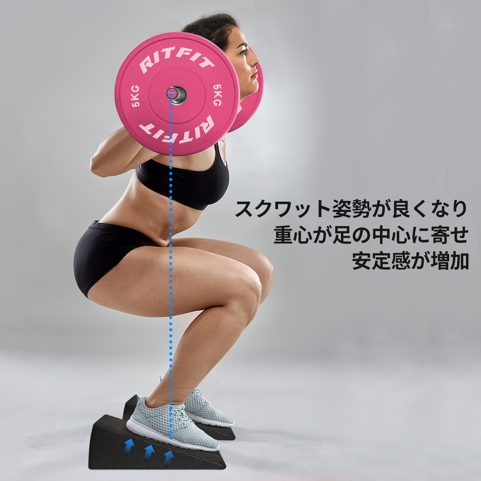 RITFIT スクワットウェッジブロック トレーニング 高さ調整可能 滑り止め デッドリフト リフティング ジム ホームトレーニング 耐荷重300kg  : rf-sdd-blk : RITFIT Japan - 通販 - Yahoo!ショッピング