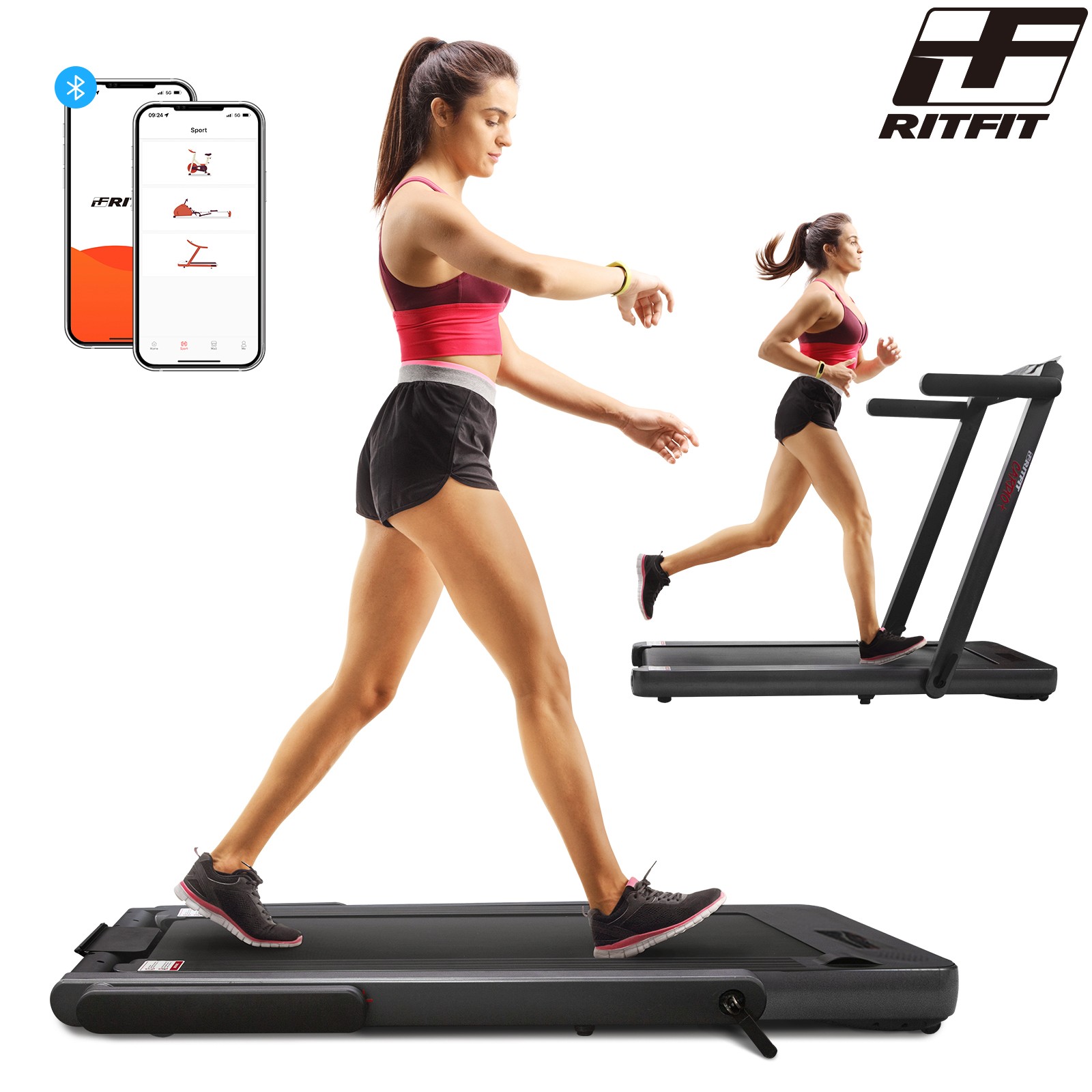 2000円OFF】RITFIT ランニングマシン トレッドミル 電動 ルーム