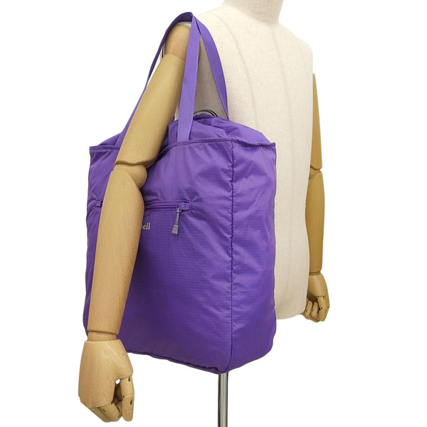 モンベル バッグ メンズ レディース トートバッグ 21L ナイロン パープル ポケッタブル ライトトート M 1123973PU mont-bell A4対応 mont-bell（モンベル） バッグ メンズ レディース トートバッグ 21L