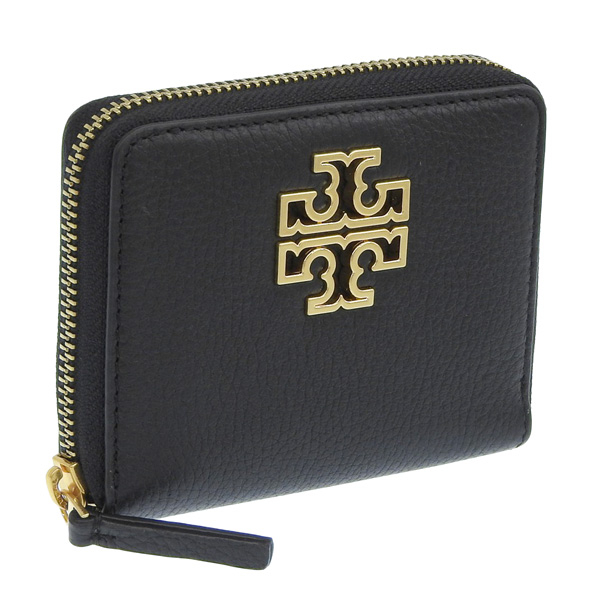 トリーバーチ 財布 レディース 二つ折り財布 アウトレット レザー ブラック BRITTEN MEDIUM WALLET 141003-001  TORY BURCH ショッパー付き