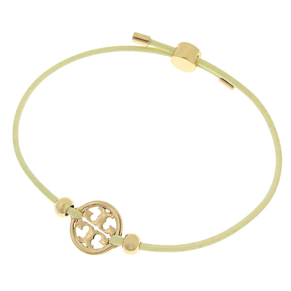 トリーバーチ アクセサリー レディース ブレスレッド レザー ゴールドアイボリー MILLER SLIDER BRACELET 144706 709 TORY BURCH