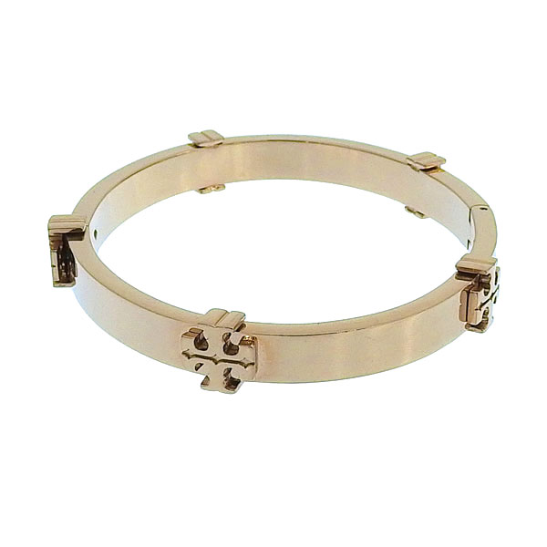 トリーバーチ アクセサリー レディース バングル ブレスレット アウトレット ピンクゴールド CLASSIC LOGO HINGE BANGLE  145434 654M TORY BURCH