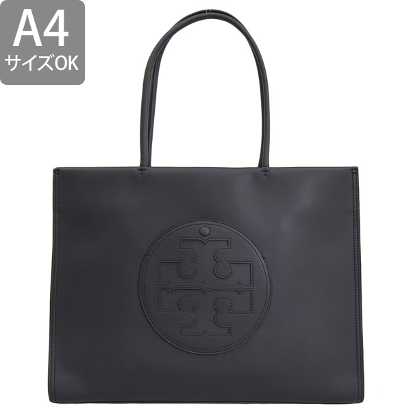 ムーミン様トリーバーチ トートバッグ エラ ロゴ A4可 大容量 ナイロン 黒 TORY BURCH（トリーバーチ） バッグ レディース トートバッグ ブラック