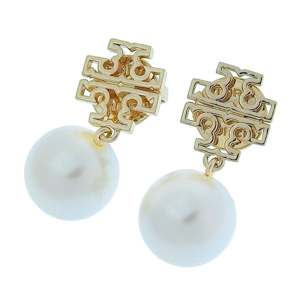 トリーバーチ アクセサリー レディース ピアス イヤリング アウトレット ゴールド BRITTEN PEARL DROP EARRING 158186 137 TORY BURCH