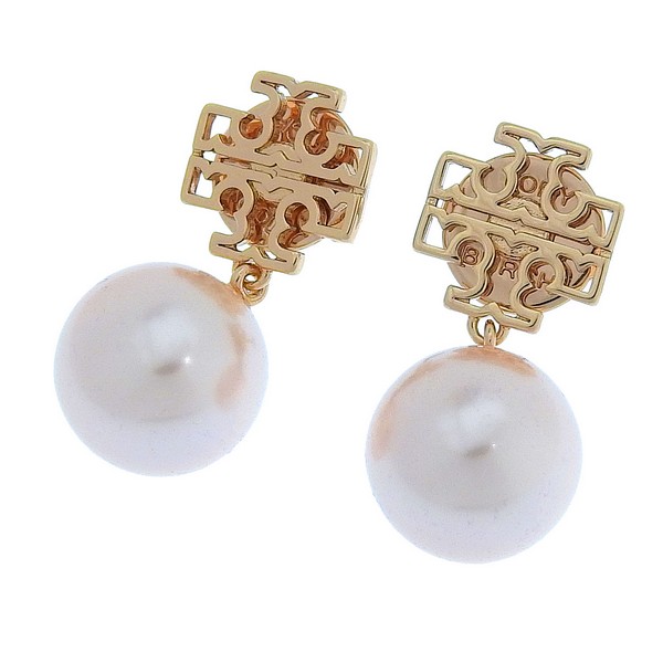 トリーバーチ アクセサリー レディース ピアス イヤリング アウトレット ローズゴールド BRITTEN PEARL DROP EARRING 158186 955 TORY BURCH