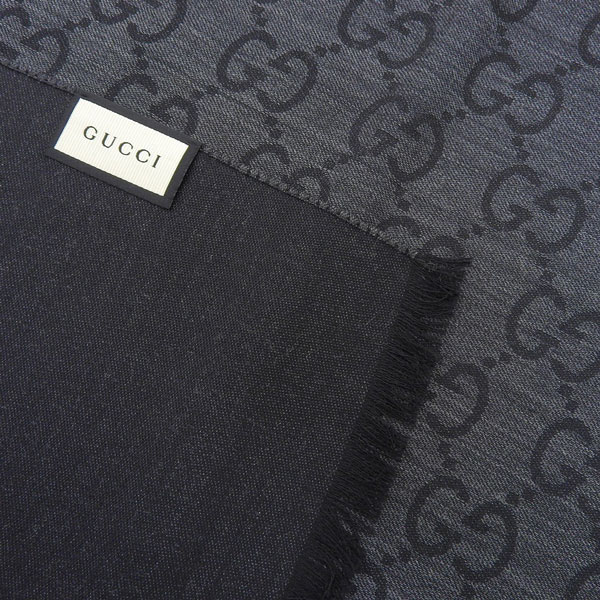 GUCCI（グッチ） マフラー ストール レディース グレー GG 冬 可愛い