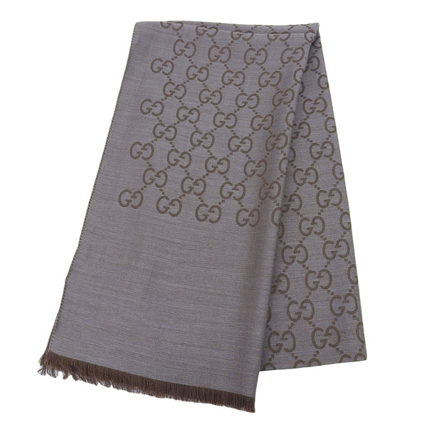 GUCCI グッチ GGパターン グレー マフラー 大判 GUCCI GGパターン マフラー グレーブラック GUCCI グッチ マフラー