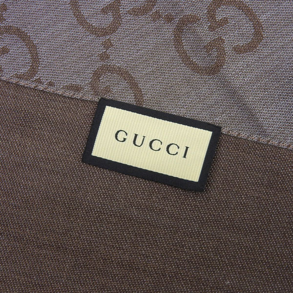 GUCCI（グッチ） マフラー ストール レディース ブラウングレー GG 冬