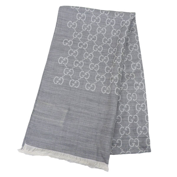 GUCCI（グッチ） マフラー ストール レディース ライトグレー GG 冬