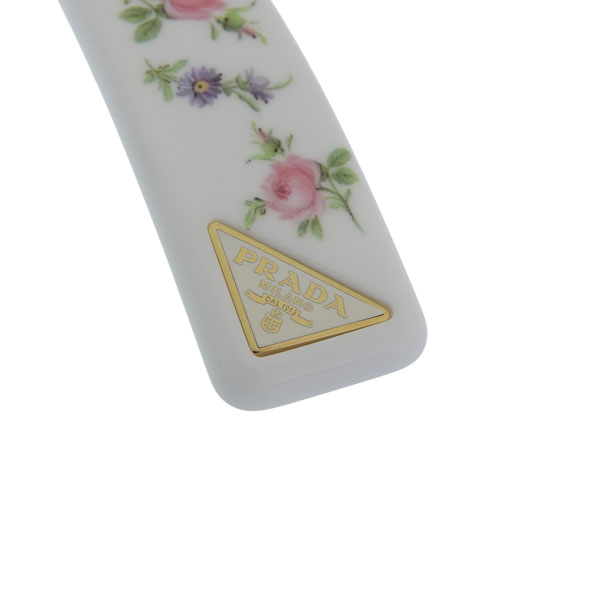 PRADA ヘアクリップ　バレッタ　ホワイト 楽天市場】PRADA（プラダ）バレッタ プレックス ロゴ ヘアクリップ