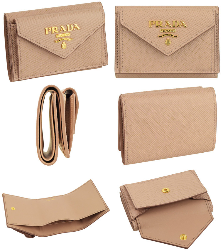 プラダ♦財布 二つ折り コンパクト 三つ折り セール 人気 PRADA 【数量限定セール】プラダ 財布 二つ折り 三つ折り 折財布