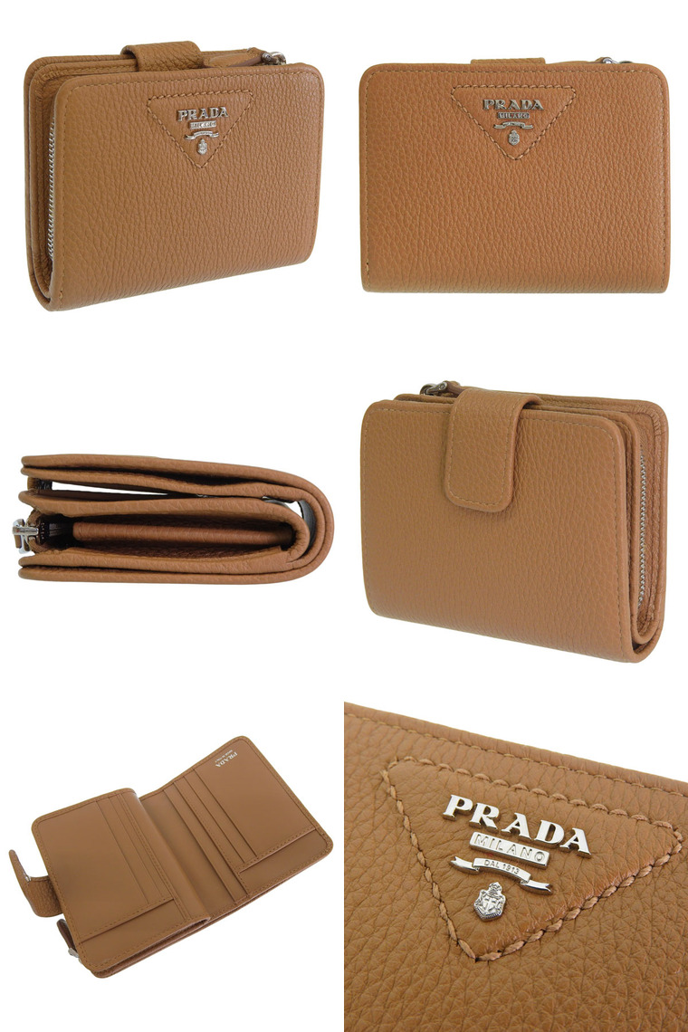 PRADA（プラダ） 財布 レディース 2つ折り 折財布 コンパクト