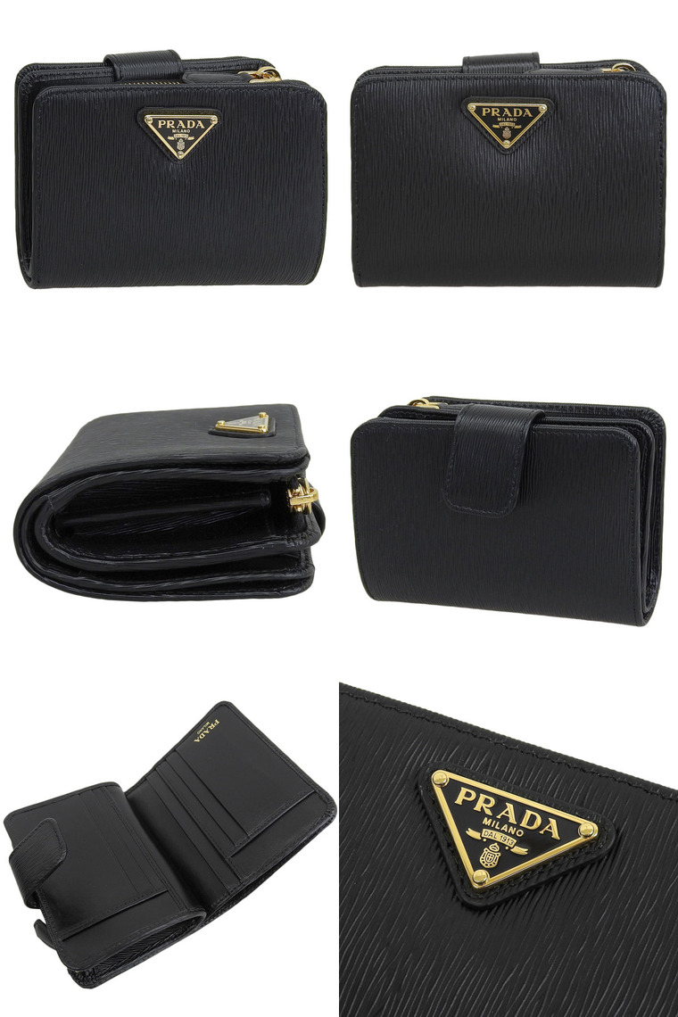PRADA プラダ 財布 レディース 2つ折り 折財布 コンパクト