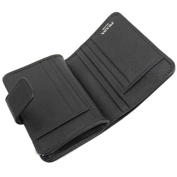 PRADA PORTA.F. PICCOLO LAMPO 二つ折り財布 PORTAF PICCOLO LAMPO 二つ折り財布 ナイロンキャンバス レザー