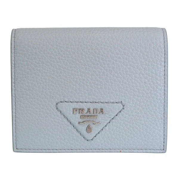 PRADA 二つ折り財布 ホワイト×ブルー 楽天市場】プラダ 財布 二つ折り（カラーブルー）（レディース財布