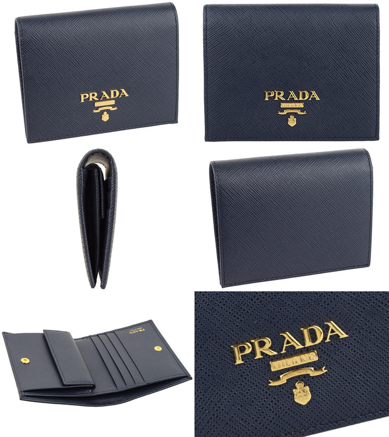 美品❣️PRADA＊プラダ＊折財布＊コンパクト＊黒✨ 楽天市場】【美品】 プラダ 二つ折り財布 サフィアーノ メタル
