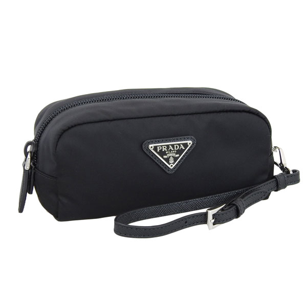 �ץ�� PRADA �ݡ��� ��ʪ���� �ʥ����� �֥�å� ��ǥ����� 1ne175vela-nero