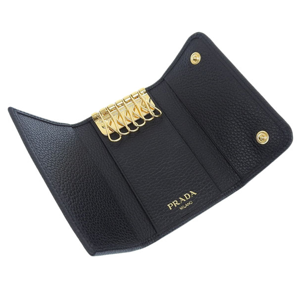 【PRADA】1PG222 6連キーケース VITELLO GRAIN PRADA プラダ キーケース 6連 レディース アウトレット レザー