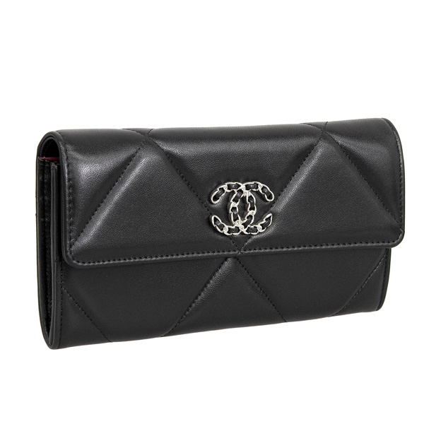 CHANEL（シャネル） 財布 レディース 長財布 レザー ブラック