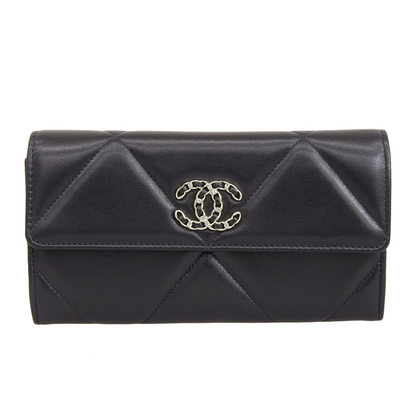 CHANEL（シャネル） 財布 レディース 長財布 レザー ブラック
