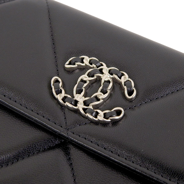 CHANEL（シャネル） 財布 レディース 長財布 レザー ブラック