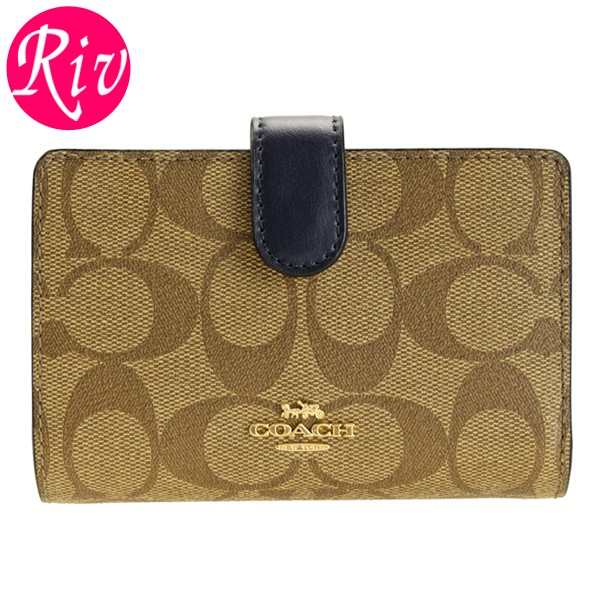 【COACH 二つ折り財布 】L COACH コーチ 財布 折財布 二つ折り L字ファスナー シグネチャー