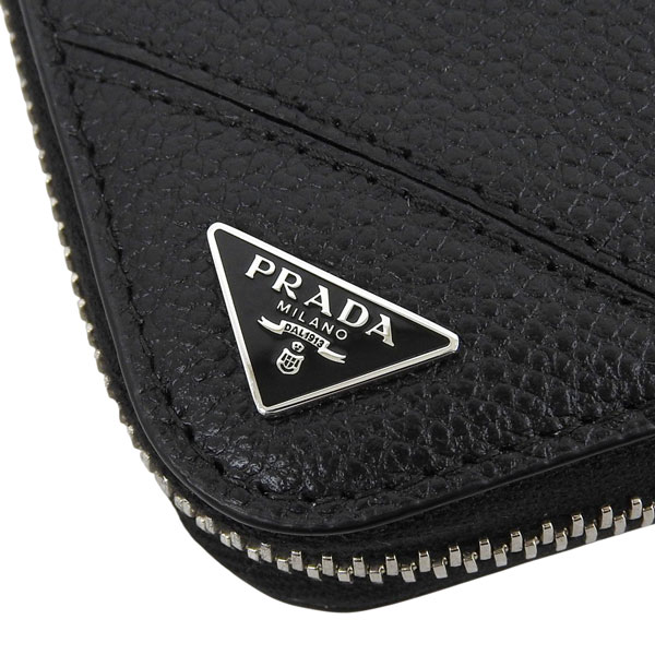 PRADA（プラダ） 財布 メンズ 長財布 アウトレット レザー ブラック