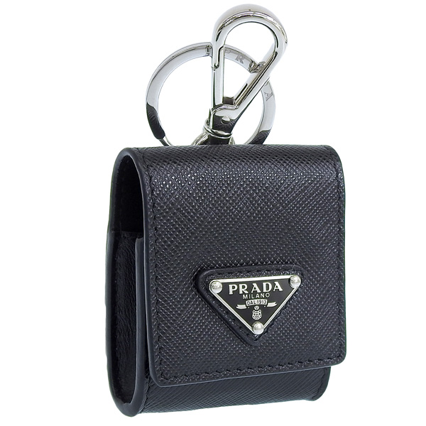 PRADA テスートトラベル イヤホンケース 関税負担なし☆PRADA プラダ レザー ロゴ AirPodsケース (PRADA/テック