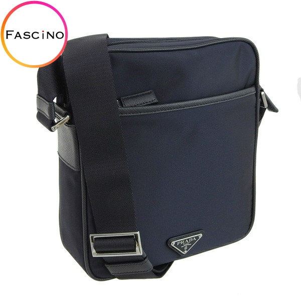 プラダ バッグ ショルダーバッグ メンズ レディース ナイロン サフィアーノレザー ダークブルー 2VH143TESA PRADA :2vh143tesa bleu:FASCINO(ファッシノ)