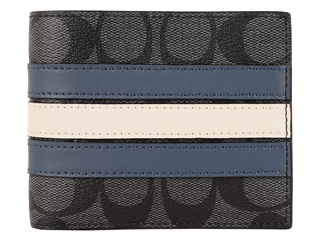 COACH（コーチ） 財布 折財布 二つ折り 札入れ メンズ カードケース付