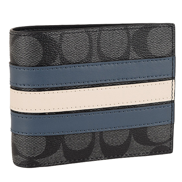 COACH（コーチ） 財布 折財布 二つ折り 札入れ メンズ カードケース付