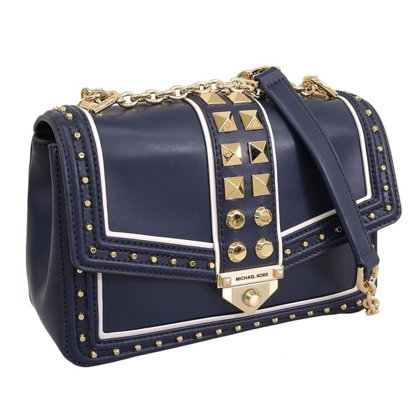マイケルコース バッグ レディース ショルダーバッグ レザー ネイビー SOHO LG FRMEOUT CHN SHLDR 30S1G1SL7U-442 MICHAEL KORS MICHAEL KORS（マイケルコース） 特価 バッグ レディース ショルダー