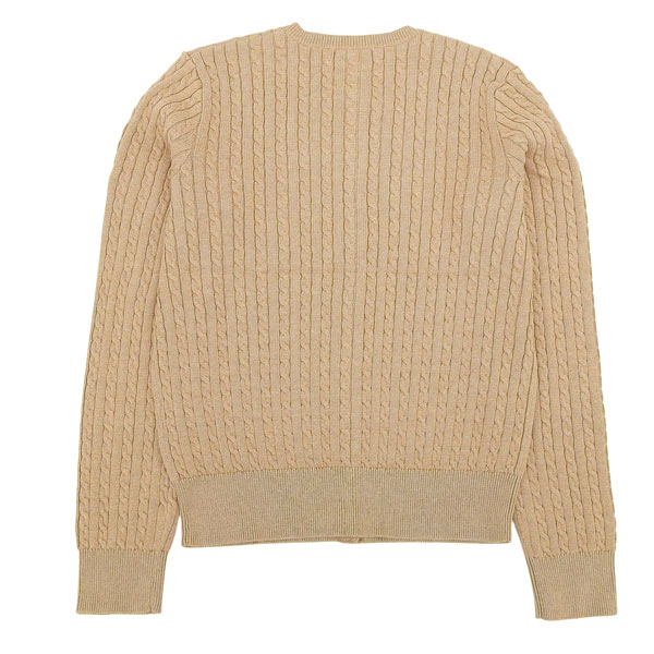 未使用 ポロベア ポロ ラルフローレン ブルニットカーディガン ベージュ ケーブルニット ウールカシミヤ カーディガン （カーディガン・ボレロ