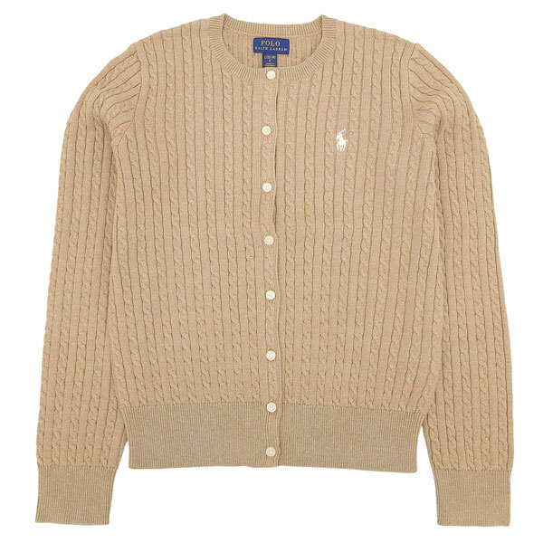 Polo by Ralph Lauren 長袖カーディガン S キャメル コットンブレンド Polo カーディガン （カーディガン・ボレロ）｜POLO