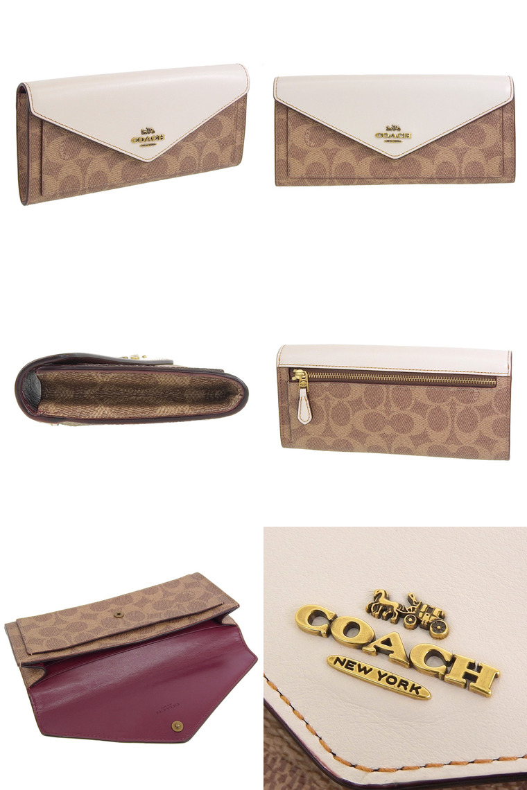 COACH（コーチ） 長財布 財布 ブラウン チョーク レディース 31547