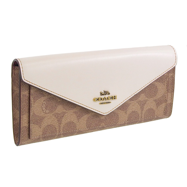 COACH（コーチ） 長財布 財布 ブラウン チョーク レディース 31547