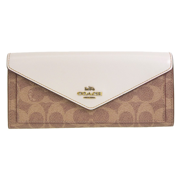 COACH（コーチ） 長財布 財布 ブラウン チョーク レディース 31547