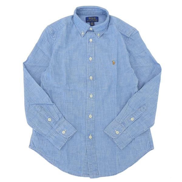 Ralph Lauren ボーイフレンドフィット シャツ 水色 12 POLO RALPH LAUREN（ポロ・ラルフローレン） ラルフローレン シャツ L